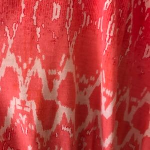 Coral and white dress